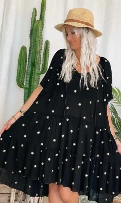 Petite Robe Valou MC Noir Pois Sequins -Robe Belle Soldes 4658f0a1 d0cf 467e 8dfe 099c1e20e04d