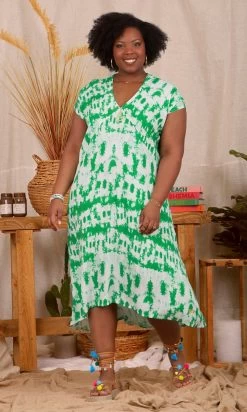 Robe Izabella Tie And Dye Vert Brésil -Robe Belle Soldes 6096b5f9 b5dd 4f65 a71b b589c515c25d
