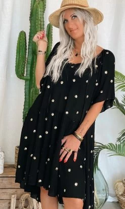 Petite Robe Valou MC Noir Pois Sequins -Robe Belle Soldes a34db291 d2e8 4804 b730 91ac8c366510