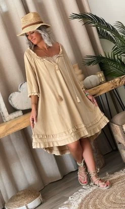 Petite Robe Saya Ultra-Light Camel -Robe Belle Soldes aa3bf25d 9f78 45b4 89c4 e15928b36067