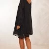 Petite Robe Nuria Plissée Noir -Robe Belle Soldes facetune 08 02 2024 16 25 23