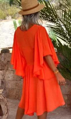 Petite Robe De Plage Kristy Orange -Robe Belle Soldes facetune 09 08 2023 09 00 03