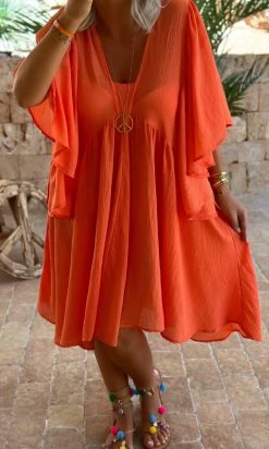 Petite Robe De Plage Kristy Orange -Robe Belle Soldes facetune 09 08 2023 09 04 48