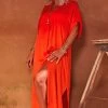 Robe Valène Satin Orange