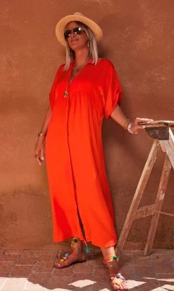 Robe Valène Satin Orange -Robe Belle Soldes facetune 10 07 2023 15 08 51
