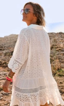 Petite Robe Maeva Broderie Blanc Cassé