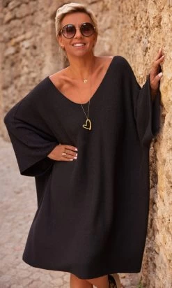 Petite Robe Pull Léon Oversize Noir