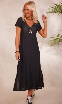 Robe Magda Noir Irisé