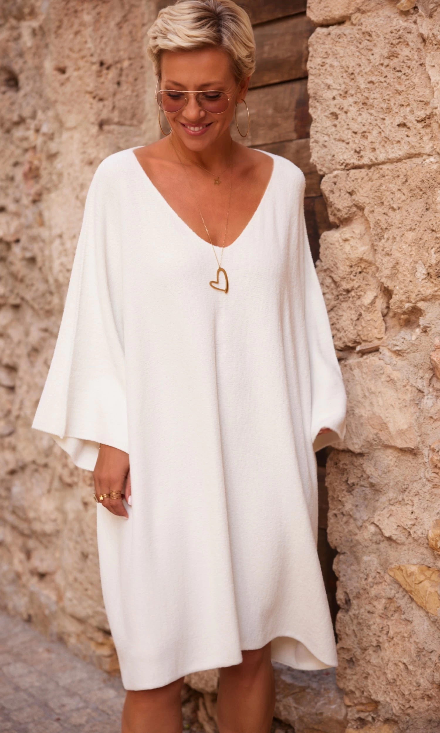 Petite Robe Pull Léon Oversize Blanc Cassé 9 Petite Robe Pull Léon Oversize Blanc Cassé – Image 7