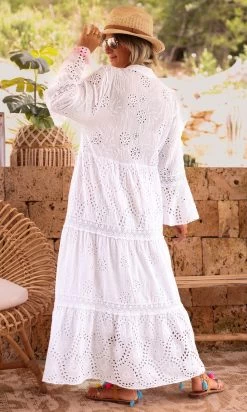 Robe Lonaïs Broderie Blanc
