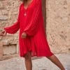 Petite Robe Nuria Plissée Rouge