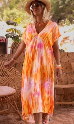 Robe Izabella Orange Kaleido -Robe Belle Soldes facetune 23 06 2023 09 35 15