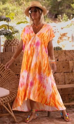 Robe Izabella Orange Kaleido -Robe Belle Soldes facetune 23 06 2023 09 47 08