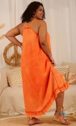 Robe Sakina Voile De Coton Orange -Robe Belle Soldes facetune 27 02 2024 10 54 44