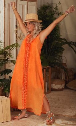 Robe Shannah Orange -Robe Belle Soldes facetune 30 03 2023 17 16 34