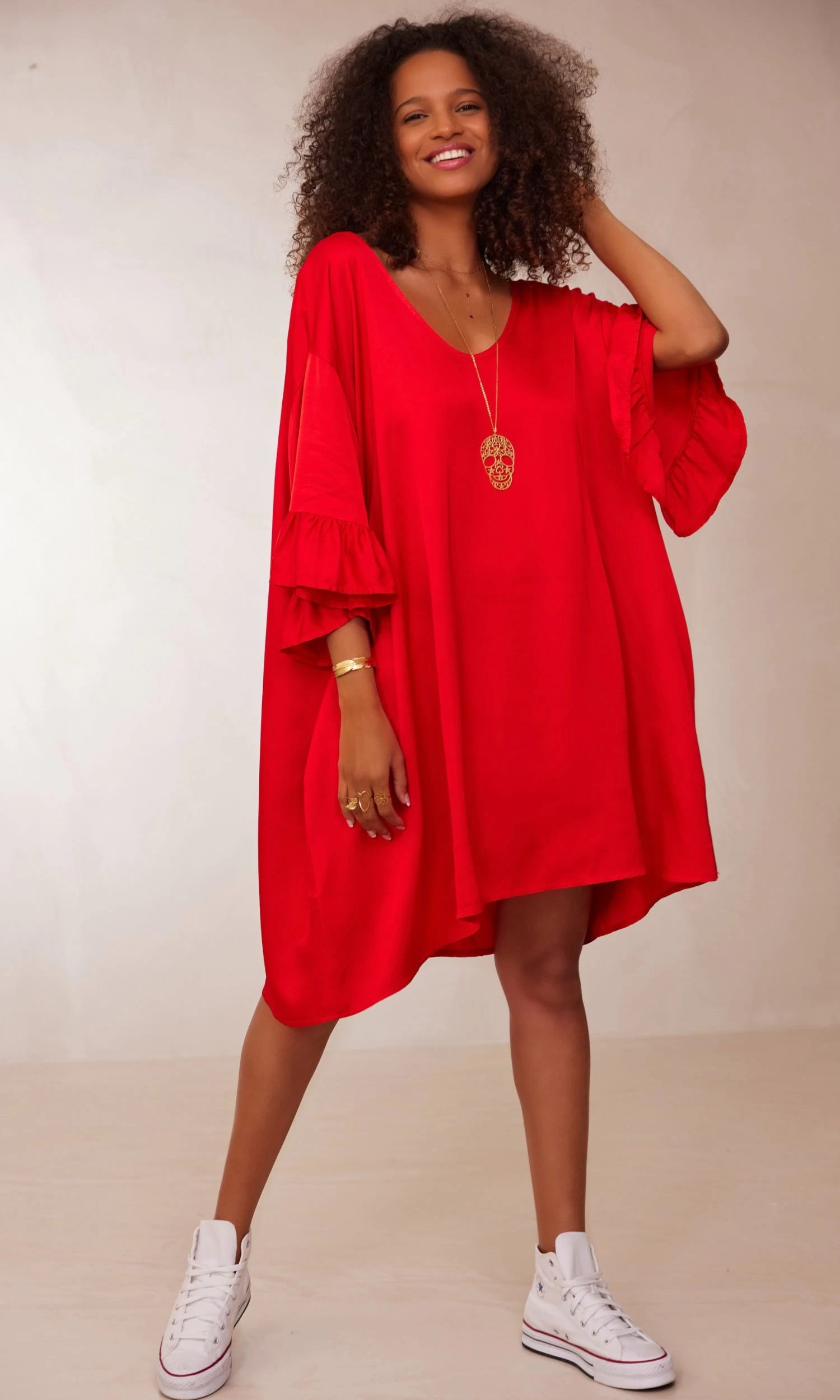 Petite Robe Levana Satin Rouge 3 Petite Robe Levana Satin Rouge