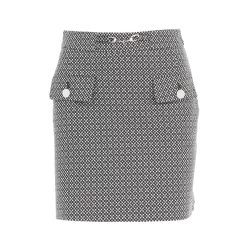 Jupe Courte Trapèze Jalio Marine Noir Femme - Morgan