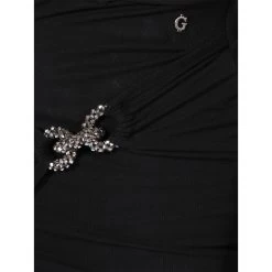 Jupe Droite Fendue Dalal Jewel Noir Femme - Guess -Robe Belle Soldes jupe droite fendue dalal jewel noir femme guess 3