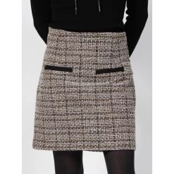 Jupe Droite Taille Haute Multico Rose Femme - Morgan