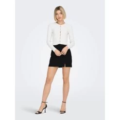 Jupe Elly Slit Basique Noir Femme - Only -Robe Belle Soldes jupe elly slit basique noir femme only 2