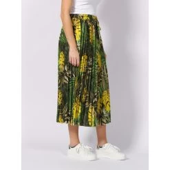 Jupe Midi Plissée Abel Vert Femme - Guess -Robe Belle Soldes jupe midi plissee abel vert femme guess 2