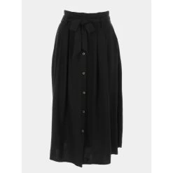 Jupe Midi Rosalia Noir Femme - Deeluxe