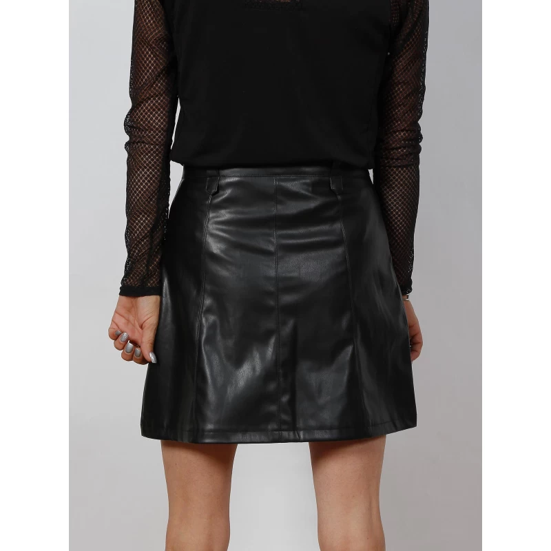Jupe Simili Cuir Derek Noir Femme - Tiffosi 4 Jupe Simili Cuir Derek Noir Femme - Tiffosi – Image 2