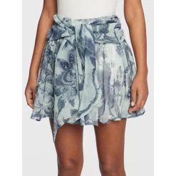 Robe Belle Soldes -Robe Belle Soldes jupe volant aman bleu femme guess 1