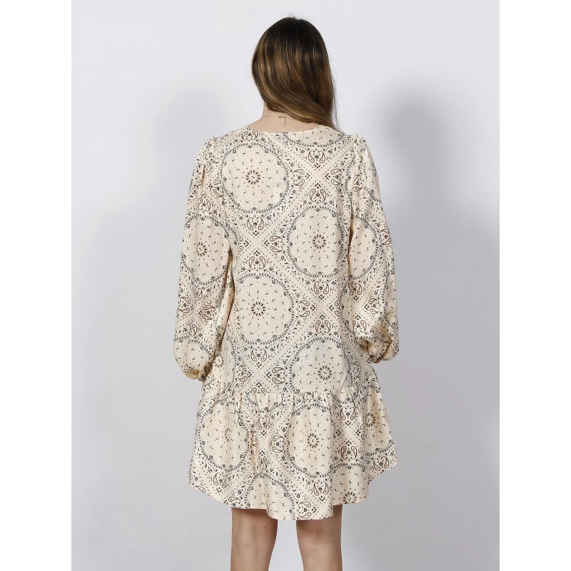 Robe Ample Imprimés Rina Beige Femme - Vero Moda 4 Robe Ample Imprimés Rina Beige Femme - Vero Moda – Image 2