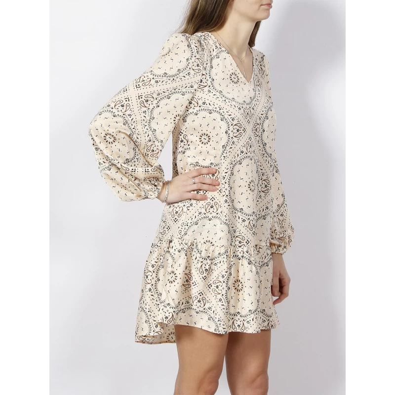 Robe Ample Imprimés Rina Beige Femme - Vero Moda 5 Robe Ample Imprimés Rina Beige Femme - Vero Moda – Image 3