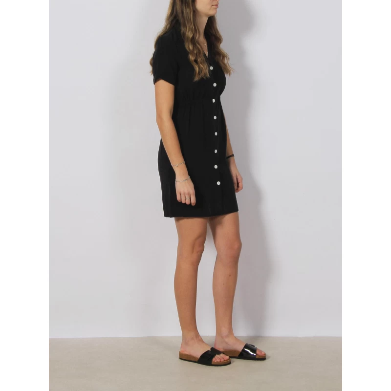 Robe Chemise Cintrée Harper Noir Femme - Vero Moda 5 Robe Chemise Cintrée Harper Noir Femme - Vero Moda – Image 3