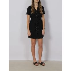 Robe Chemise Cintrée Harper Noir Femme - Vero Moda