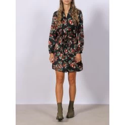 Robe Chemise Imprimés Cana Rouge Vert Noir Femme - Vero Moda