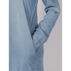 Vero Moda Robe Chemise Silla Bleu Femme - Véro Moda -Robe Belle Soldes robe chemise silla bleu femme vero moda 3