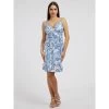 Robe Courte à Fleurs Ajourée Straps Bleu Femme - Guess -Robe Belle Soldes robe courte a fleurs ajouree straps bleu femme guess