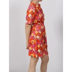 Robe Courte Imprimés Geometric Multicolore Femme - Salsa 8 Robe Courte Imprimés Geometric Multicolore Femme - Salsa -Robe Belle Soldes robe courte imprimes geometric multicolore femme salsa 2