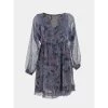 Robe Courte Imprimés Tiramisu Bleu Violet Femme - Tiffosi
