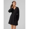 Robe Courte Naja Ruban Uni Noir Femme - Vero Moda -Robe Belle Soldes robe courte naja ruban uni noir femme vero moda