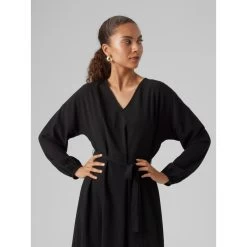 Robe Courte Naja Ruban Uni Noir Femme - Vero Moda -Robe Belle Soldes robe courte naja ruban uni noir femme vero moda 3