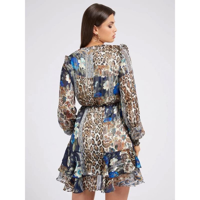 Robe Elea Patchwork Multicolore Femme - Guess 4 Robe Elea Patchwork Multicolore Femme - Guess – Image 2