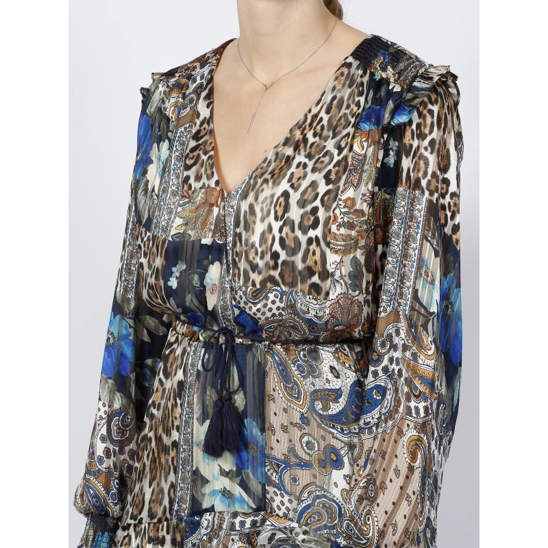 Robe Elea Patchwork Multicolore Femme - Guess 6 Robe Elea Patchwork Multicolore Femme - Guess – Image 4