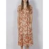 Robe Longues à Fleurs Zaltana Orange Femme - Deeluxe -Robe Belle Soldes robe longues a fleurs zaltana orange femme deeluxe