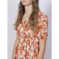Robe Longues à Fleurs Zaltana Orange Femme - Deeluxe 9 Robe Longues à Fleurs Zaltana Orange Femme - Deeluxe -Robe Belle Soldes robe longues a fleurs zaltana orange femme deeluxe 3