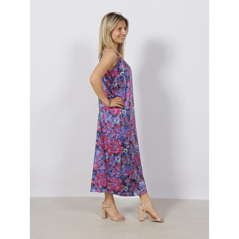 Robe Midi à Fleurs Satin Mayra Multicolore Femme - Only 5 Robe Midi à Fleurs Satin Mayra Multicolore Femme - Only – Image 3