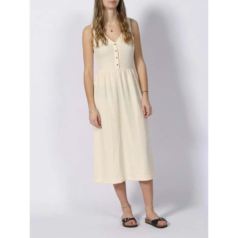 Robe Midi Aria Blanc Ivoire Femme - Deeluxe 3 Robe Midi Aria Blanc Ivoire Femme - Deeluxe