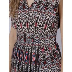 Robe Midi Fendue à Imprimés Irmah Noir Rouge Femme - Deeluxe 9 Robe Midi Fendue à Imprimés Irmah Noir Rouge Femme - Deeluxe -Robe Belle Soldes robe midi fendue a imprimes irmah noir rouge femme deeluxe 3