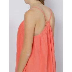 Robe Midi Natali Orange Femme - Vero Moda -Robe Belle Soldes robe midi natali orange femme vero moda 3