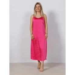 Robe Midi Satin Mayra Rose Femme - Only