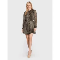 Robe Morgane Forest Tiger Militaire Kaki Femme - Guess -Robe Belle Soldes robe morgane forest tiger militaire kaki femme guess 2