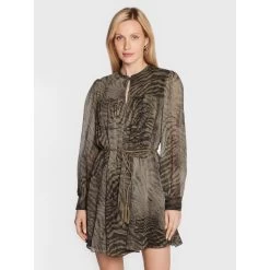 Robe Morgane Forest Tiger Militaire Kaki Femme - Guess